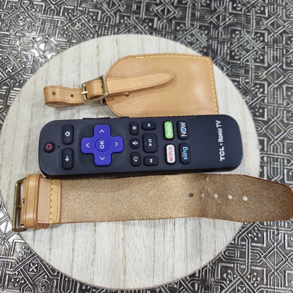 🐢 Vintage LOUIS VUITTON Vachetta Luggage Tag w/ Keepall Strap Holder - Picture 9 of 14